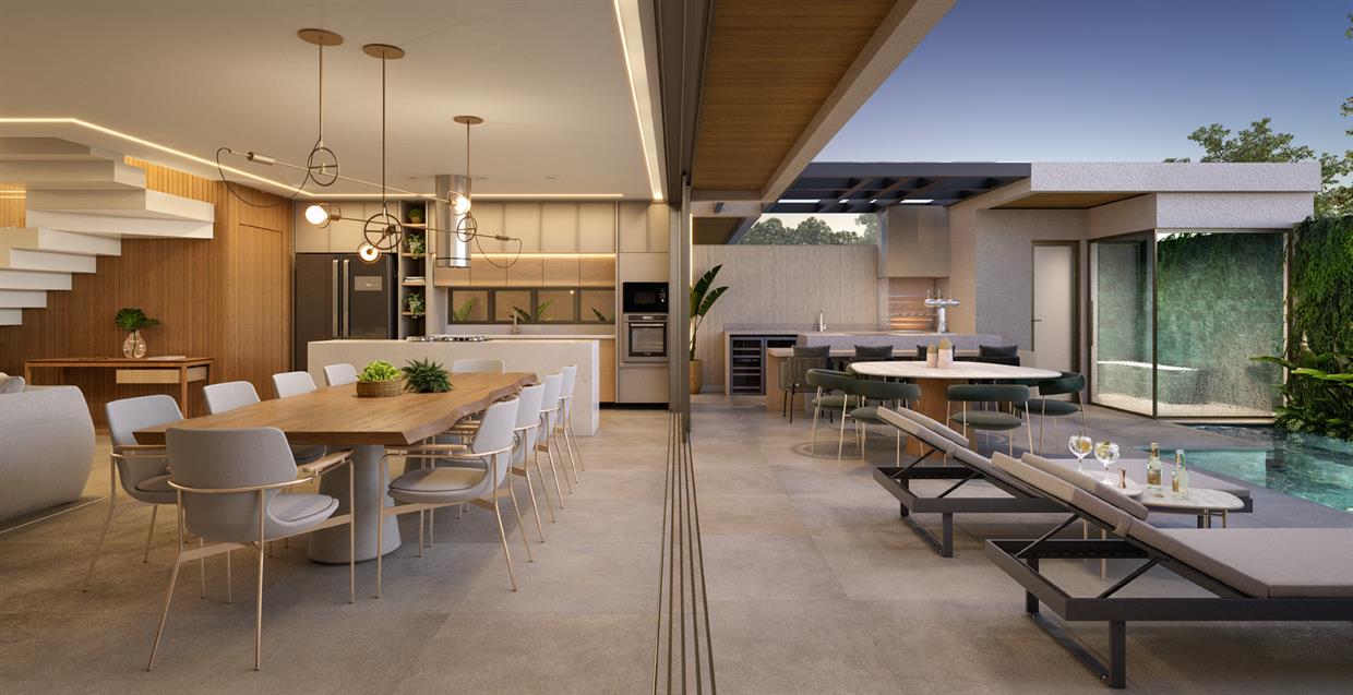 Conheça o Collection - Alameda, um empreendimento de alto padrão da incorporadora Avanço, localizado na Rua José Leal da Silva, 135, na Barra da Tijuca. Com casas de luxo de 5 suítes e metragem a partir de 531 m², cada residência oferece 3 vagas de garagem e é um exemplo de elegância e conforto em um dos bairros mais prestigiados do Rio. Cada casa no Collection - Alameda foi projetada com atenção minuciosa aos detalhes, combinando design sofisticado com funcionalidades modernas para criar ambientes espaçosos e acolhedores. As áreas de convivência integram-se perfeitamente ao espaço externo, ideal para desfrutar momentos de lazer e entretenimento com total privacidade. 5 Suítes - 3 Vagas - 531 à 583m2 - Entrega: Dezembro 2026