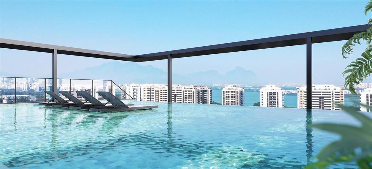 Lançamento na Avenida Salvador Allende, ao lado do Condomínio Ilha Pura na Barra da Tijuca, será construído em uma das áreas mais bonitas da região e os futuros moradores irão contar com uma bela vista da Lagoa de Jacarepaguá. Cercado por belas paisagens, de um lado a Lagoa de Jacarepaguá e do outro o verde da região. Você também vai estar à poucos minutos das praias da Barra da Tijuca e do Recreio dos Bandeirantes umas das mais belas do Rio de Janeiro. Lazer na cobertura Rooftop Piscina adulto Piscina infantil Bar da piscina Sauna Churrasqueira com forno de pizza Salão de festas gourmet Fechadura biométrica Fechamento da varanda com vidro Estilo Wide e Duo Esquadrias de alumínio preto até o teto Acesso facilitado, com 2 Entradas. Av Salvador Allende e pela Estrada dos Bandeirantes